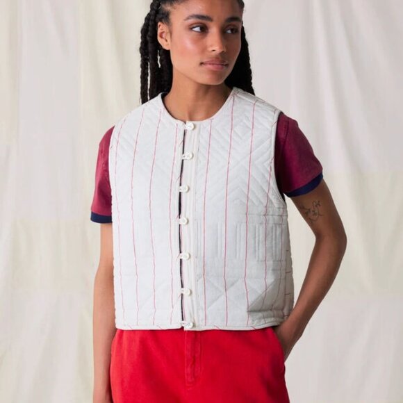 Leon & Harper Voisin Bellis Jacket Reversible Floral Printed Vest S - Picture 4 of 4